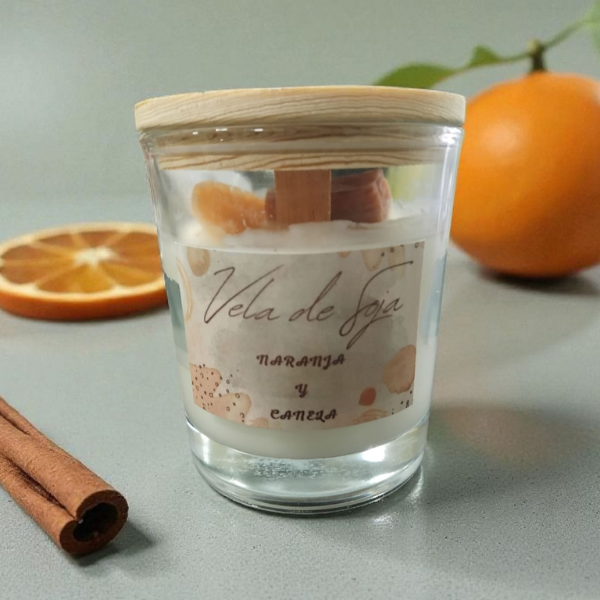 Vela de soja aroma Naranja & Canela