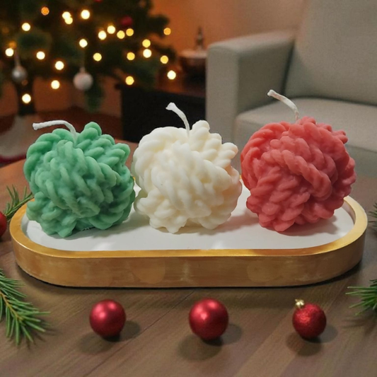 Kit Edición Limitada: 3 Velas de Soja + Bandeja Decorativa