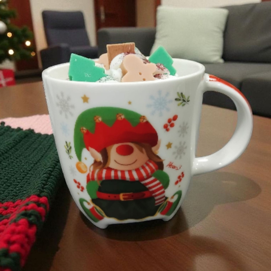 Vela en Taza “Duende de Navidad” – Aroma Christmas Tree